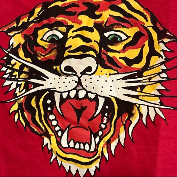 Ed Hardy Red Tiger Signature Logo Front & Back Crop T Tee Shirt NWT choose size - Picture 3 of 15